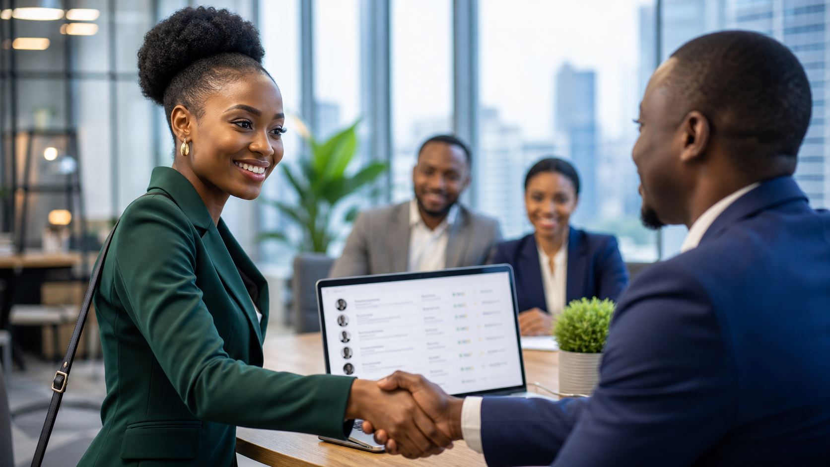 Candidate being introduced to a recruiter for hidden job opportunities in Lagos