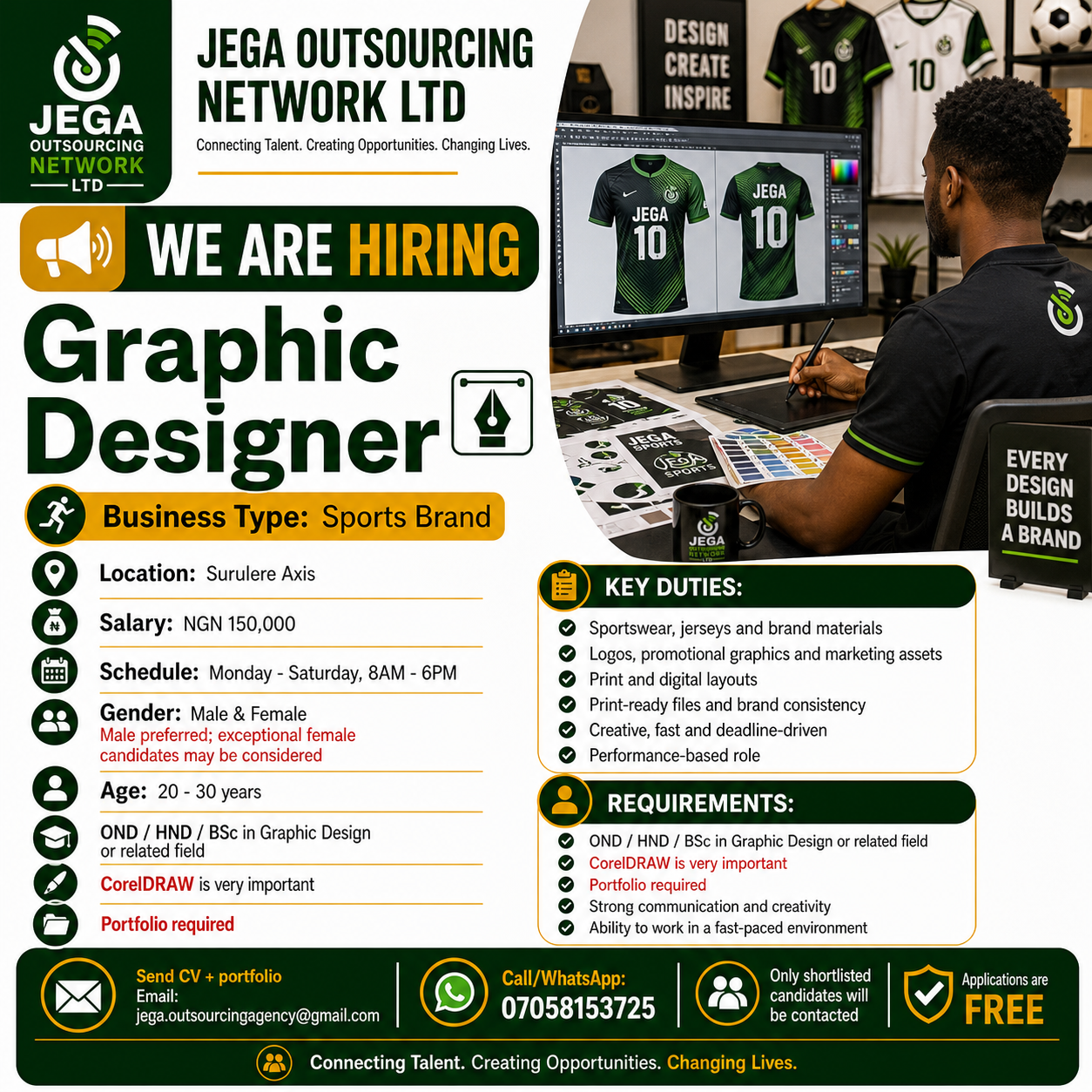 Graphic Designer vacancy flyer